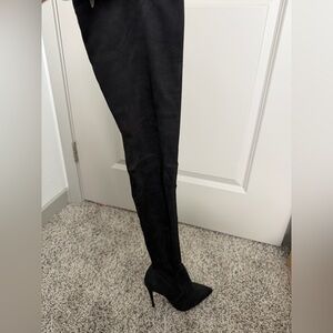 Steve Madden Black Sommer Over-the-Knee Boots